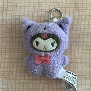 Hello Kitty Kuromi Lavender Plush Keychain